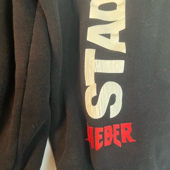 Justin Bieber stadium tour 2017 pullover black hoodie sweatshirt size small - Picture 5 of 14
